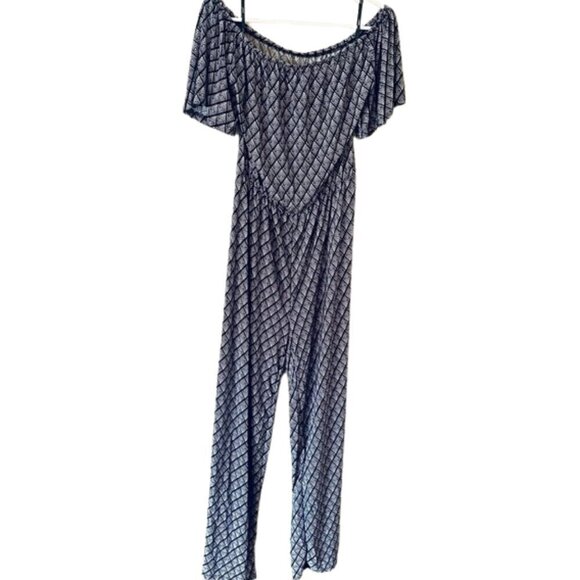 EXIST Off-Shoulder Wide-Leg Jumpsuit โ NEW โ Size L - casual chic looks - Picture 1 of 12